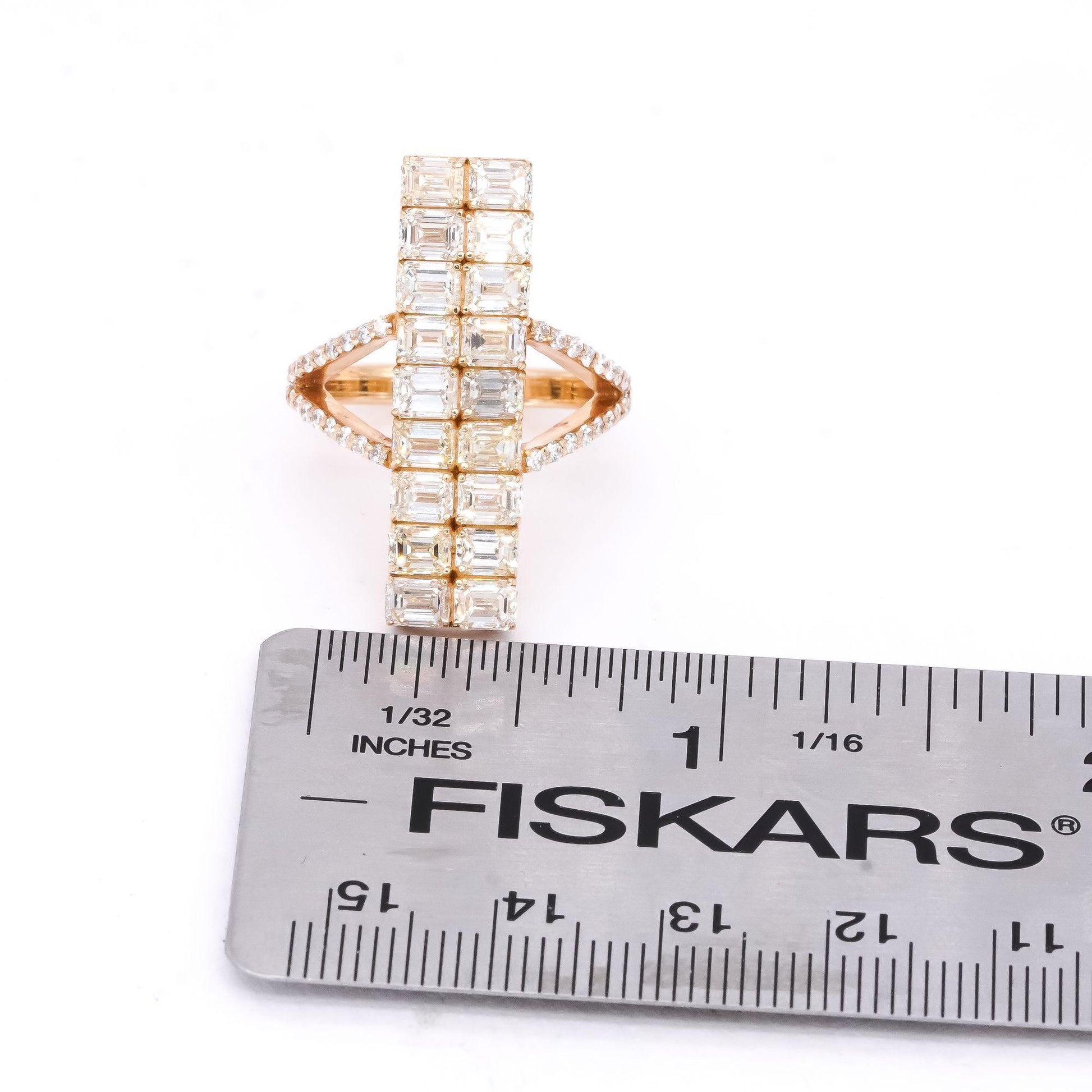 14k Yellow Gold Jewelry 6.0CT VS Diamond Fancy Cocktail Ring size 7