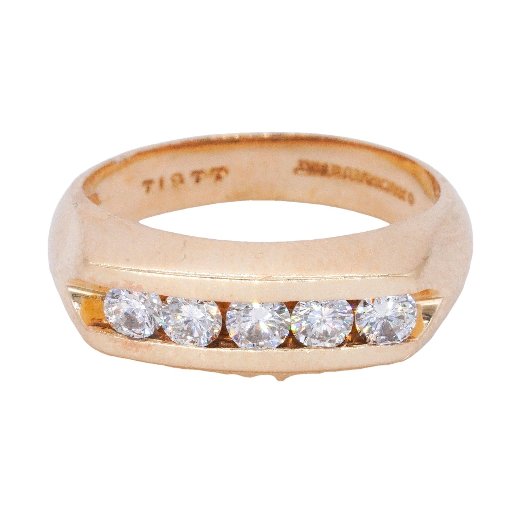 ARTCARVED 14K Yellow Gold 0.50CT Diamond Band Ring Size 6.25