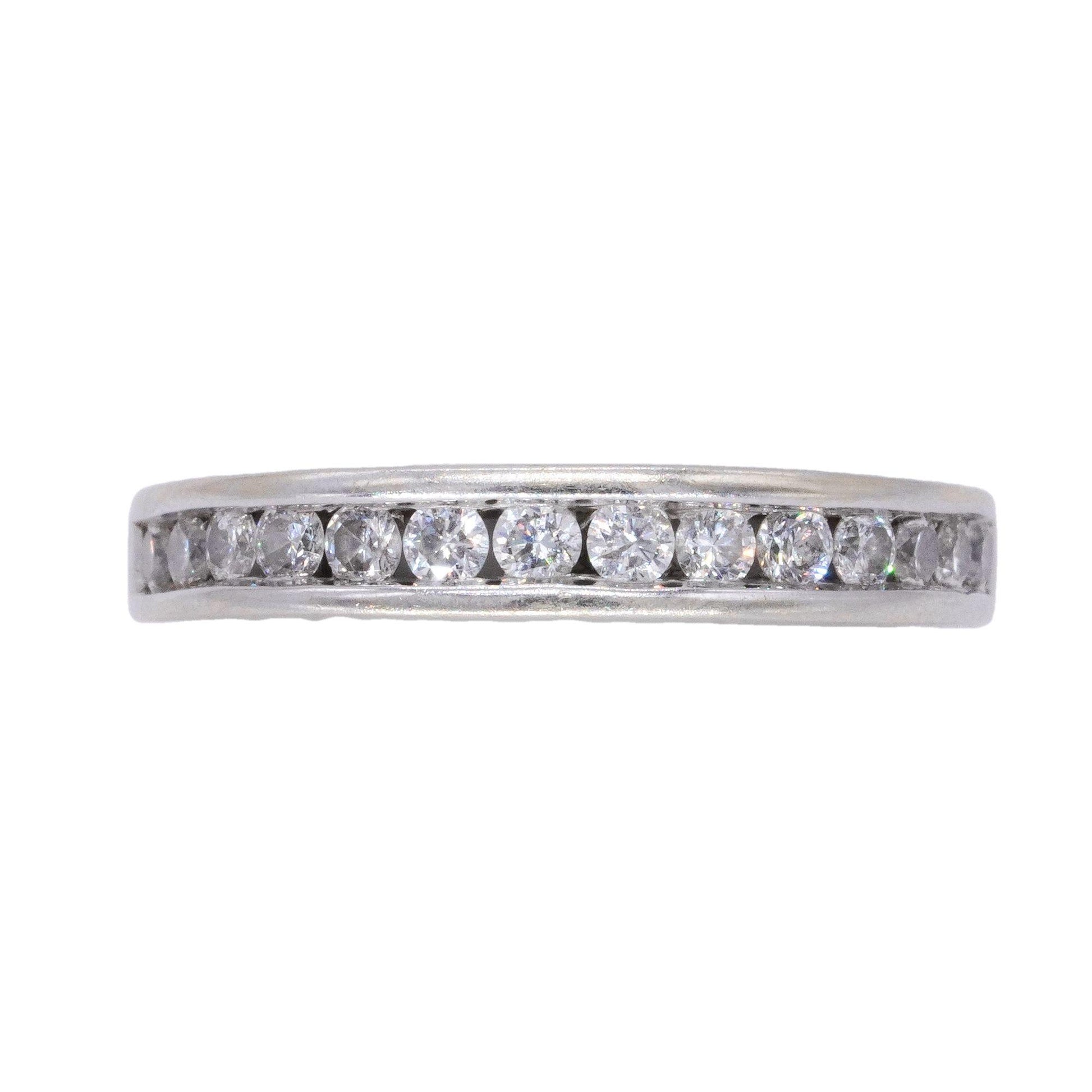 KIRAN Jewelers 14k White Gold 0.50CT Diamond Band Ring Size 7