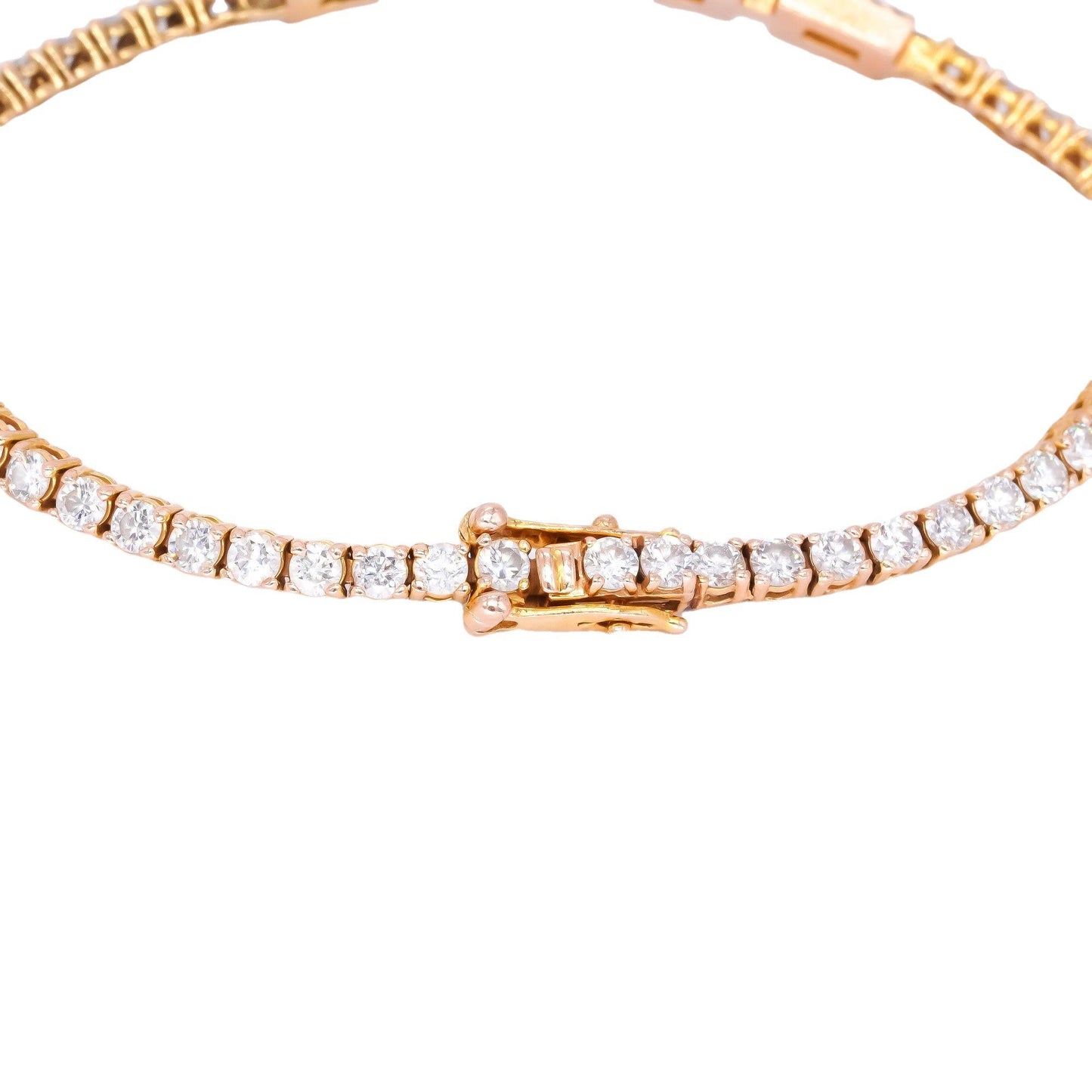 14k Yellow Gold Jewelry 3.85CT Diamond Fancy Tennis Bracelet