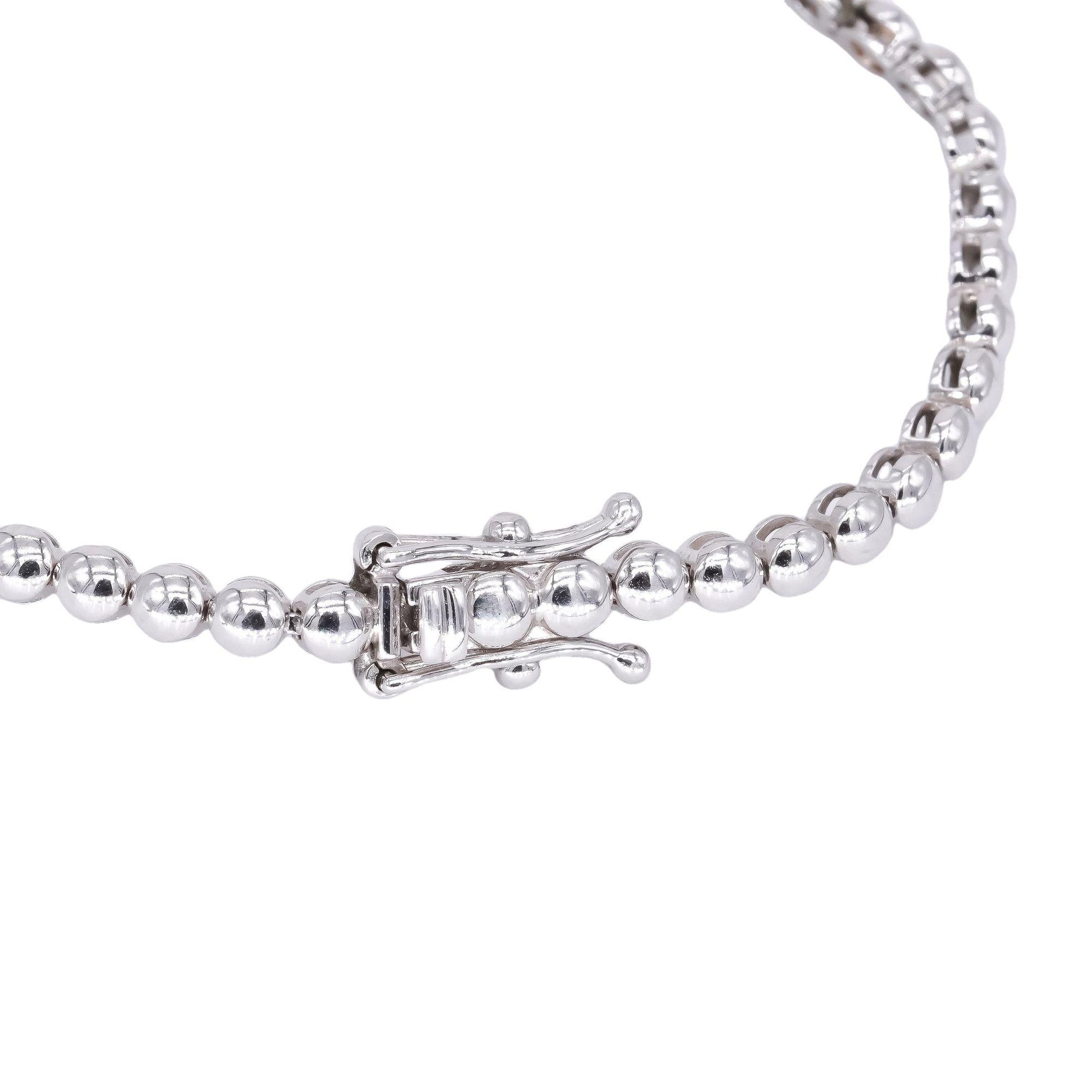 18k White Gold Jewelry 1.80CT Diamond Fancy Link Tennis Bracelet