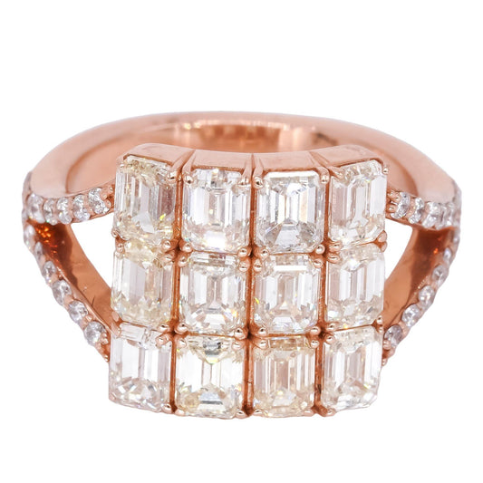 14k Rose Gold 4.20ct VS Diamond Anniversary Cocktail Ring Size 7