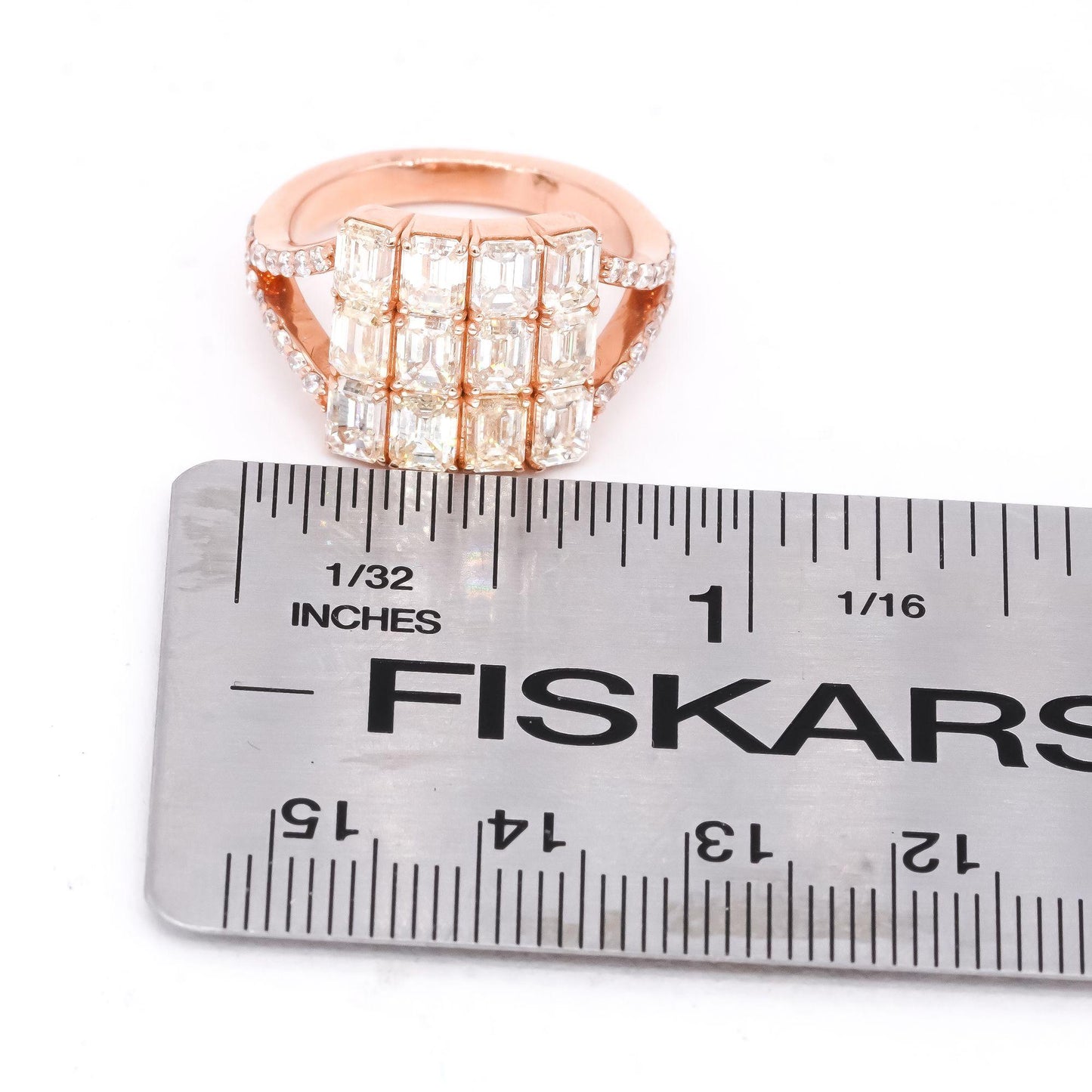 14k Rose Gold 4.20ct VS Diamond Anniversary Cocktail Ring Size 7