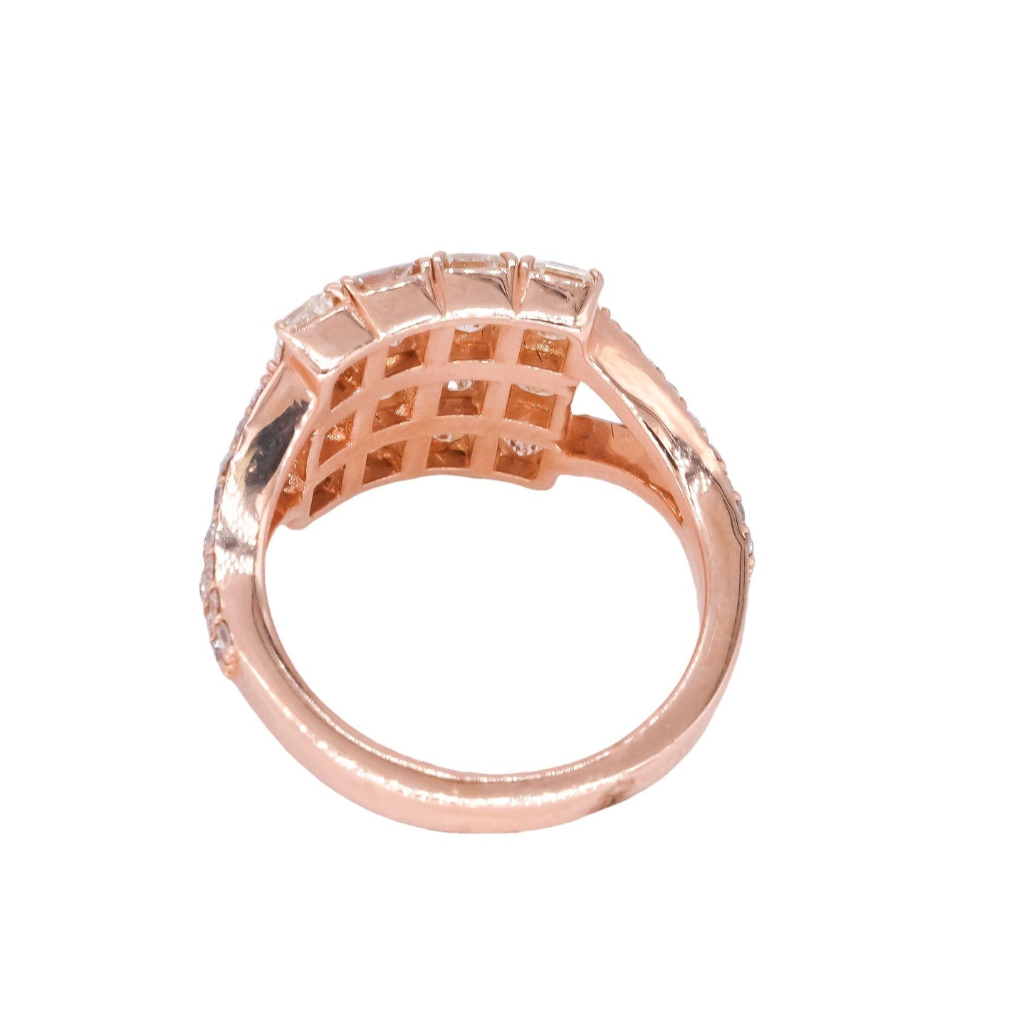 14k Rose Gold 4.20ct VS Diamond Anniversary Cocktail Ring Size 7