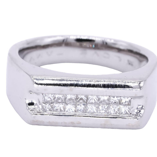 14k White Gold 0.50ct VS Diamond Wedding Band Ring Size 10