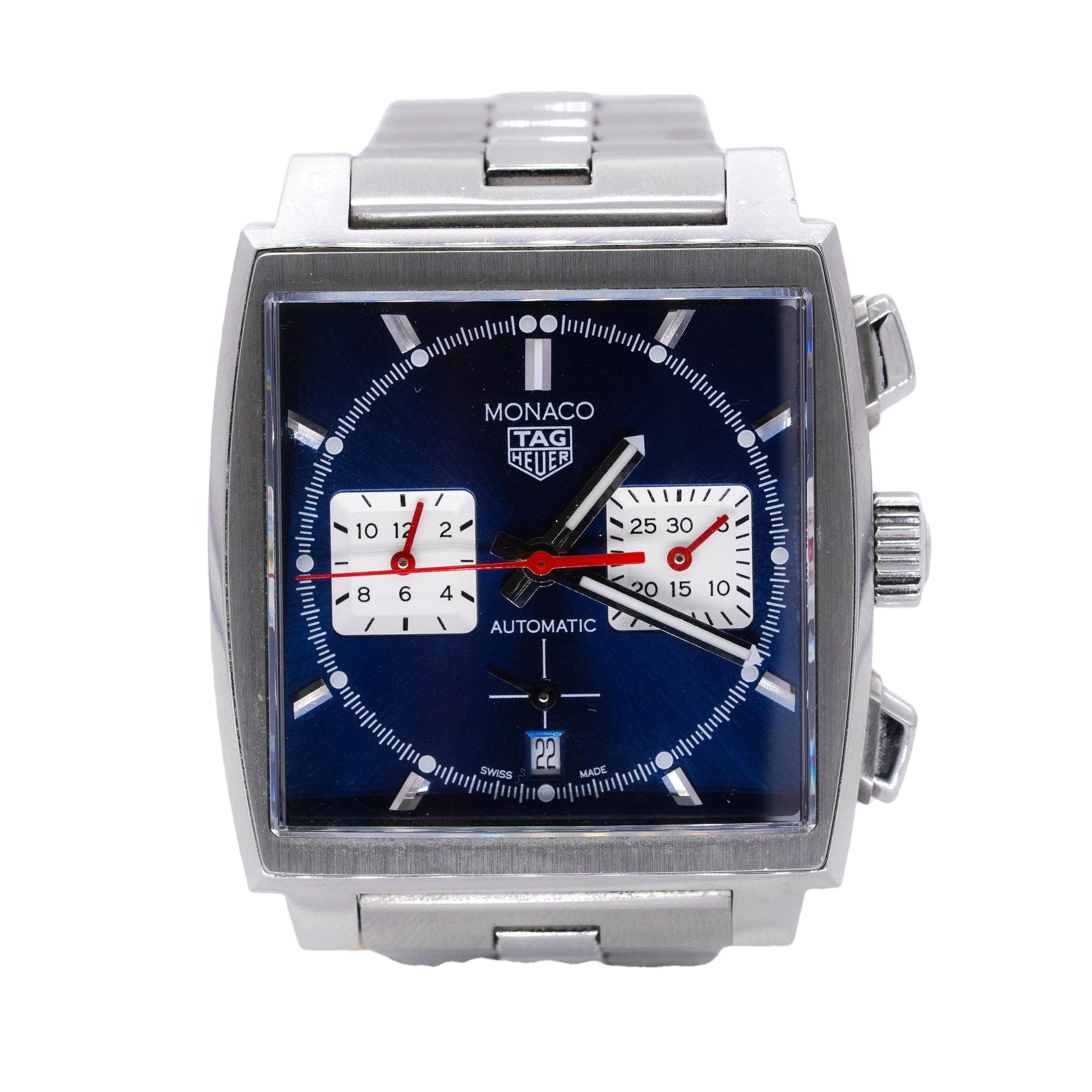 Tag Heuer Monaco CBL2111-0 Automatic Stainless Steel Men's Watch W/ Box Papers