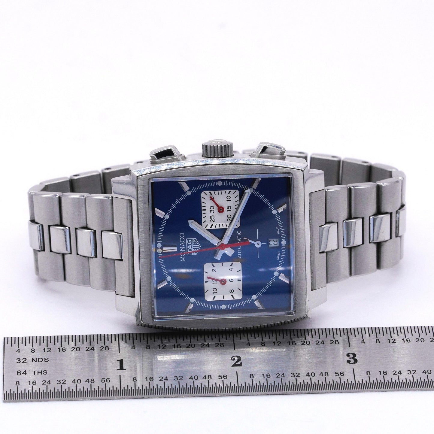 Tag Heuer Monaco CBL2111-0 Automatic Stainless Steel Men's Watch W/ Box Papers