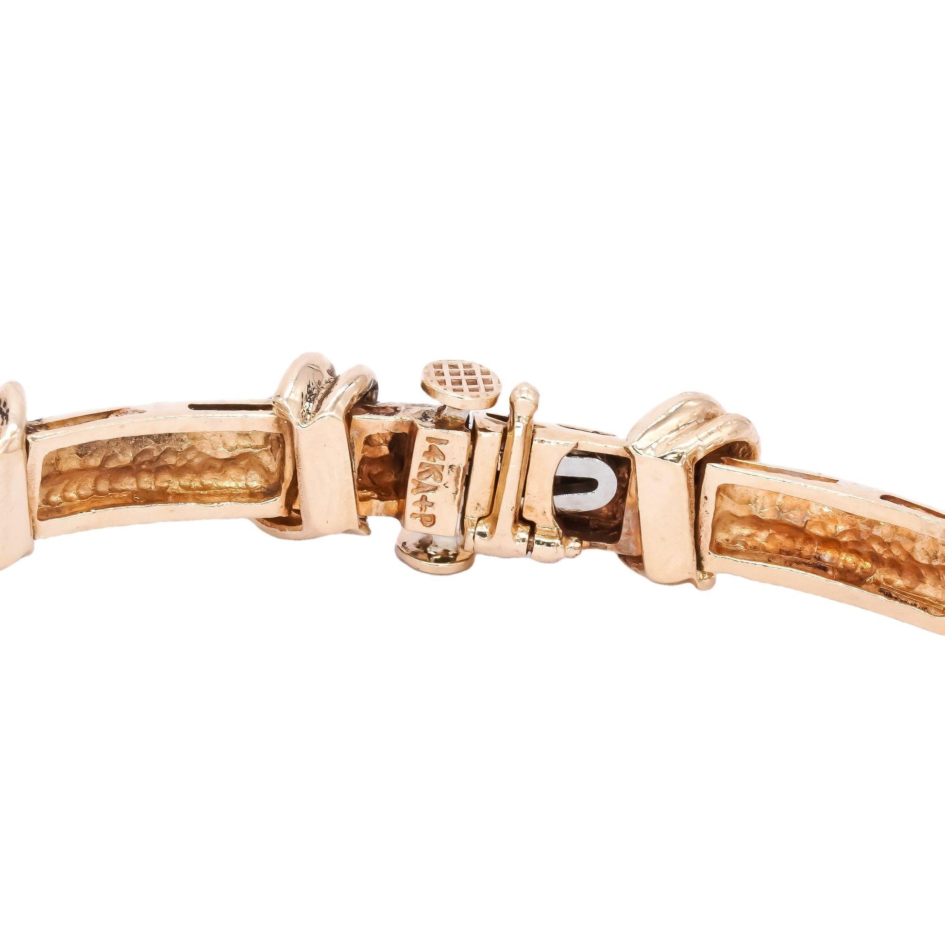 14k White & Yellow Gold 1.20CT VS Diamond Fancy Link Bracelet