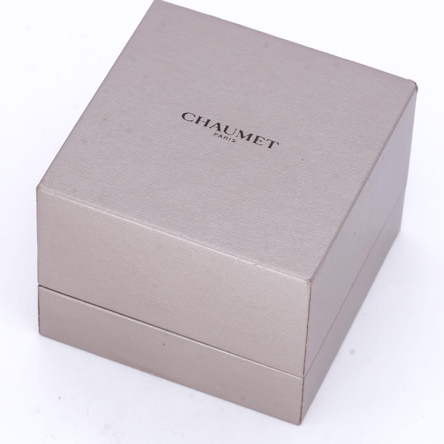 Chaumet Designer 18k Yellow Gold 0.05CT Pink Sapphire Band Ring Size 6 w/ Box