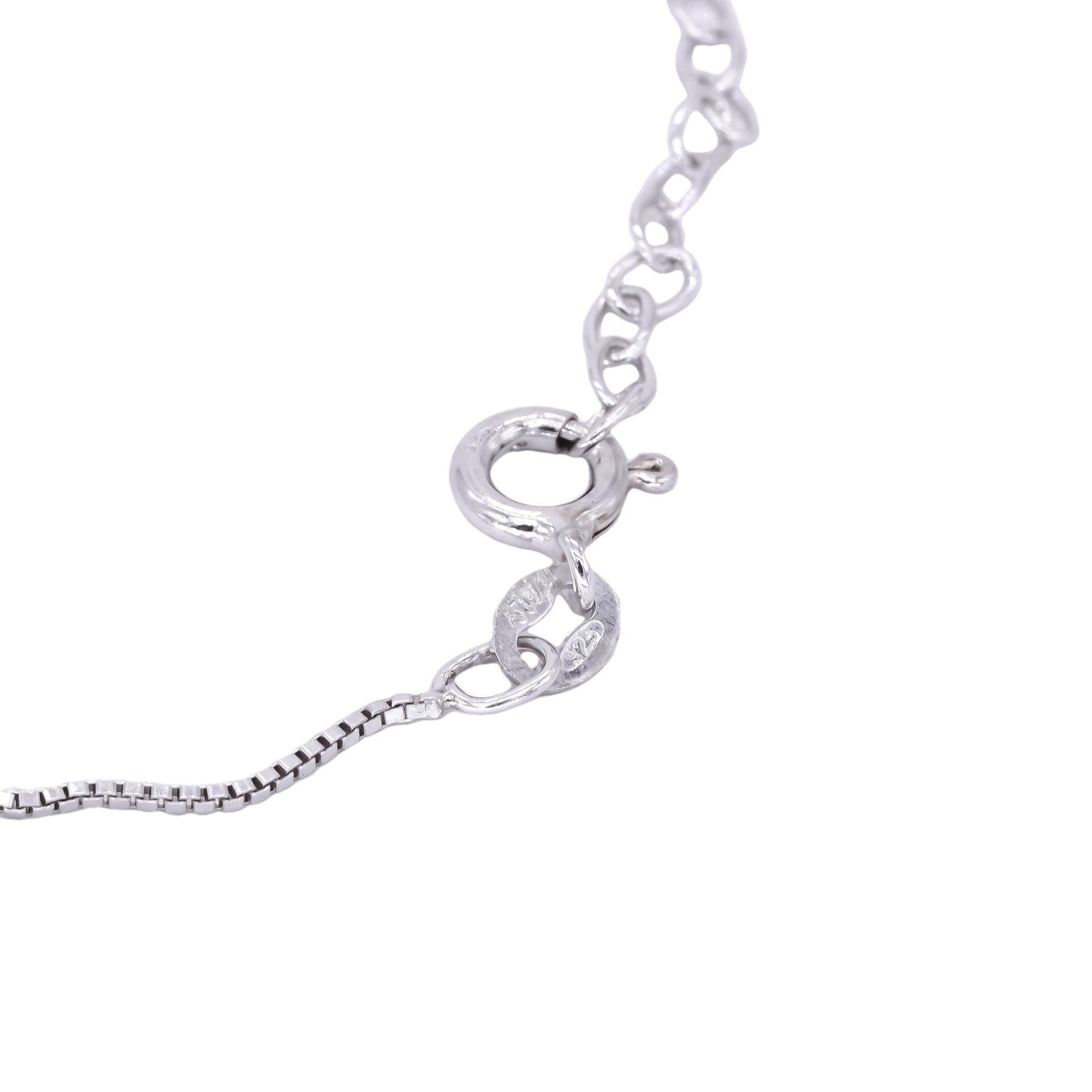 Sterling Silver Cubic Zirconia Drop Dangle Heart Pendant Necklace