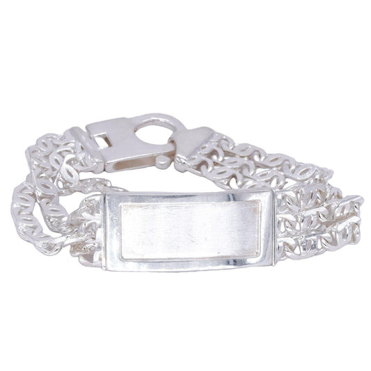 Sterling Silver Jumbo Fancy Link I.D. Bracelet