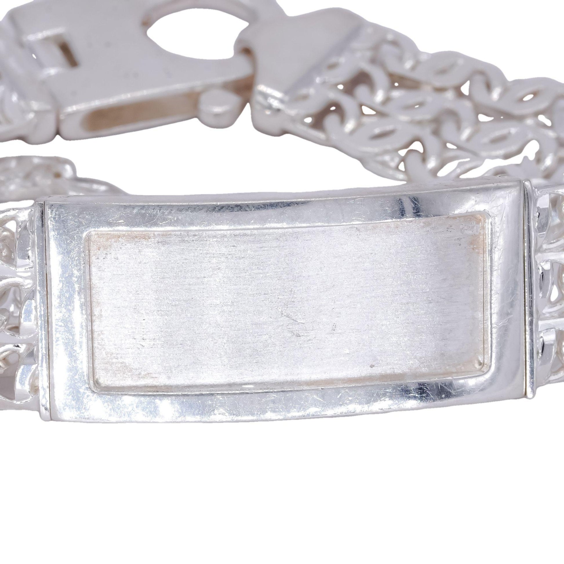 Sterling Silver Jumbo Fancy Link I.D. Bracelet