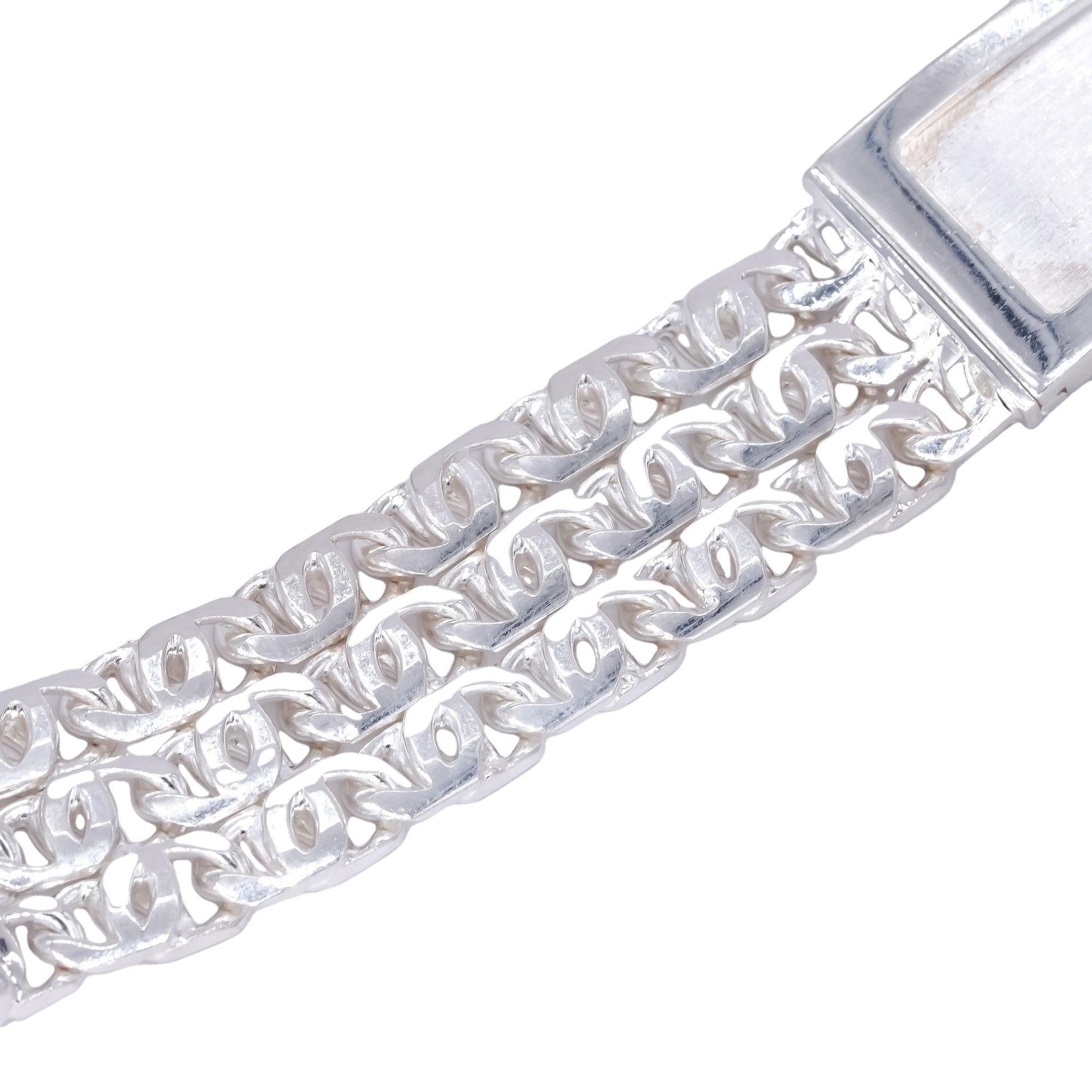 Sterling Silver Jumbo Fancy Link I.D. Bracelet