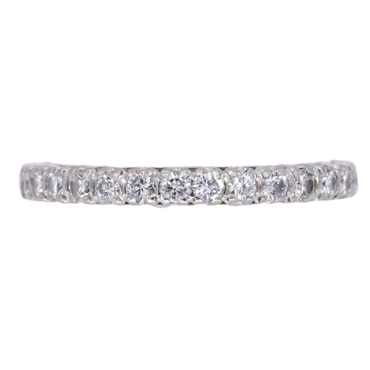 14k White Gold 1.25CT VS Diamond Eternity Wedding Band Ring size 7.75