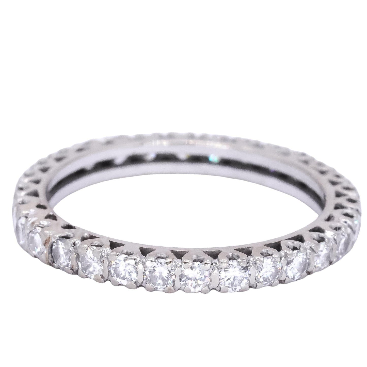 14k White Gold 1.25CT VS Diamond Eternity Wedding Band Ring size 7.75