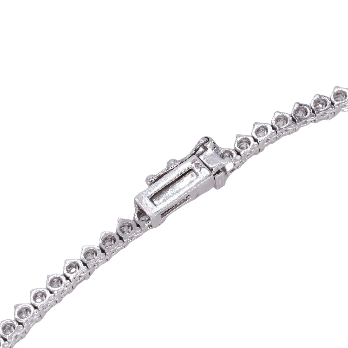 14k White Gold Jewelry 12.0CT VS Lab Grown Diamond Riviera Necklace