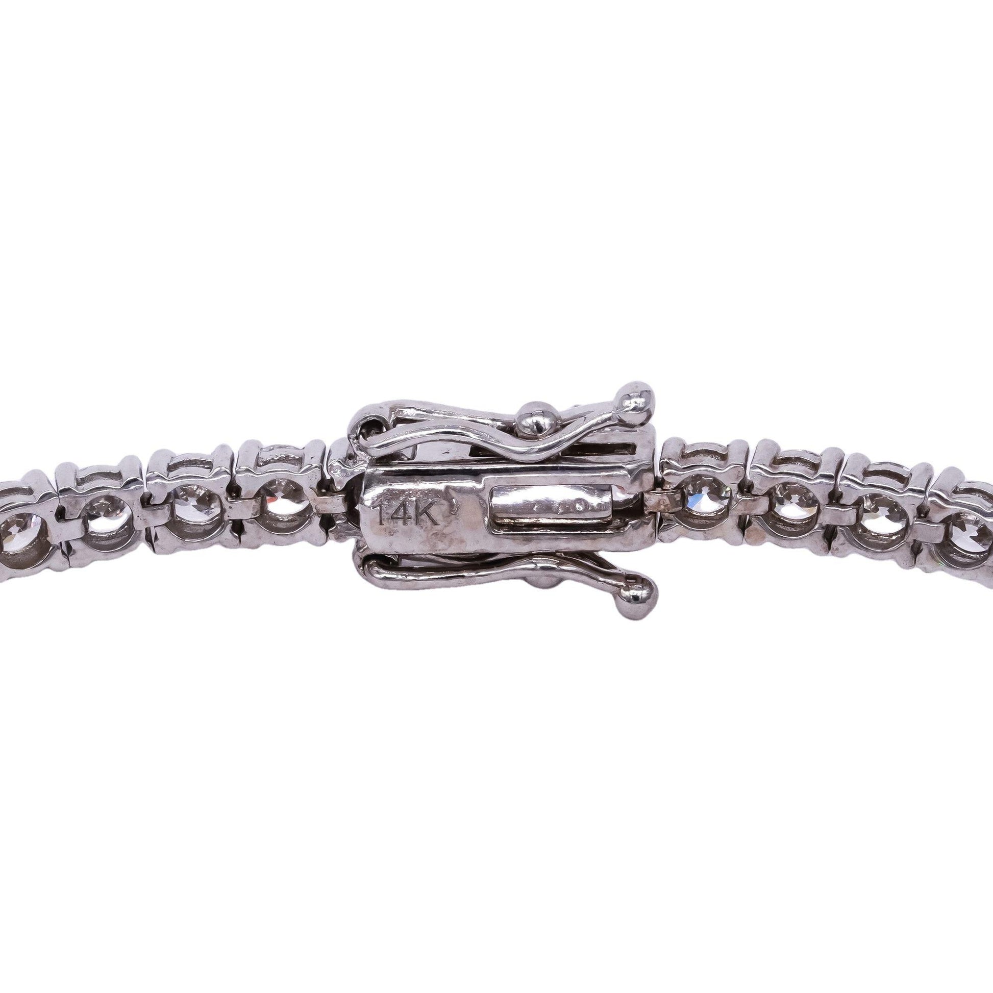 14k white gold jewelry 5.39CT VS Lab Grown diamond tennis bracelet