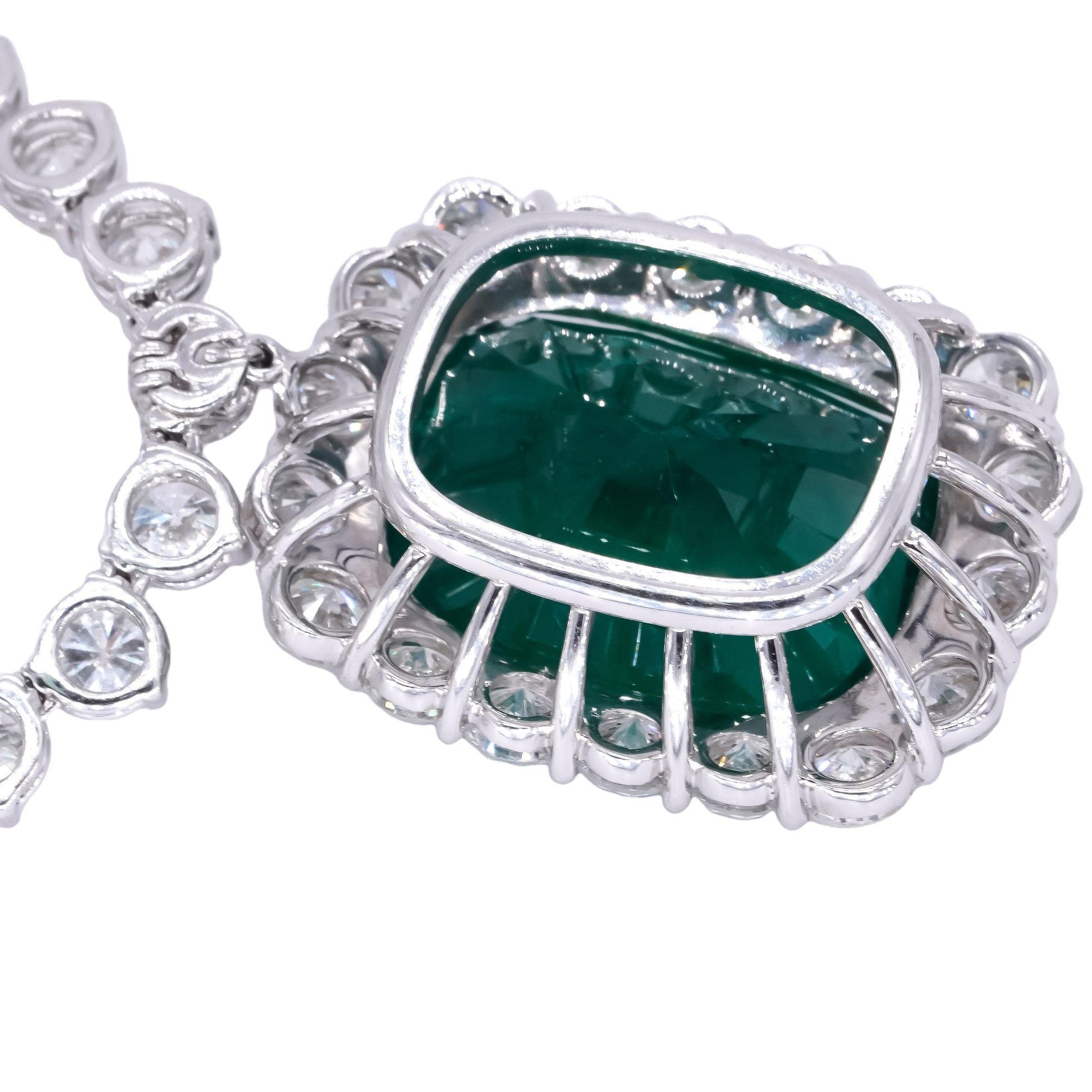 GRS Certified 18k Gold 83.52ct Diamond & Emerald Formal Necklace w/$1.35m Retail