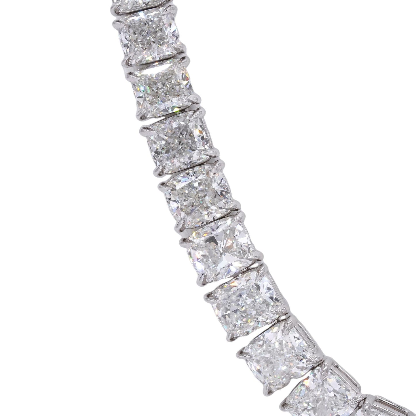 GIA Certified Platinum 83.3CT VVS-VS Diamond Riviera Necklace $2.82Mil. Retail