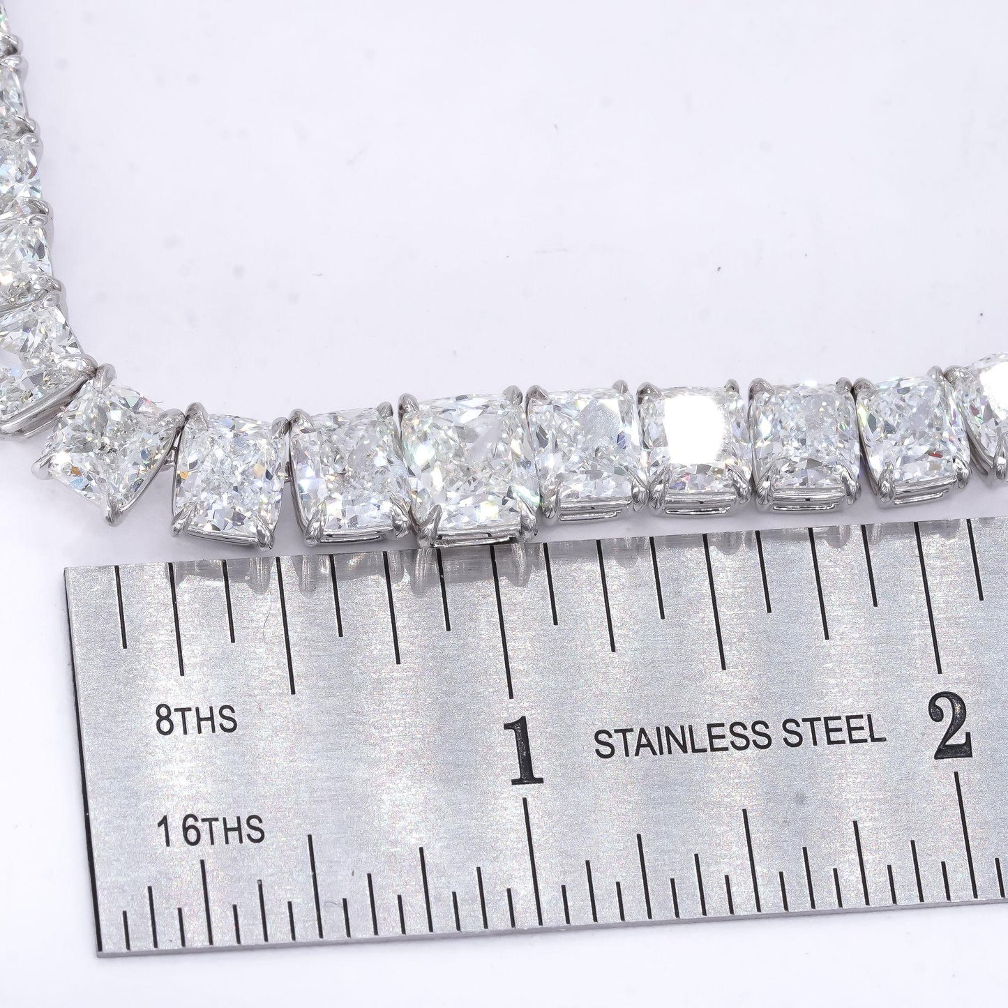 GIA Certified Platinum 83.3CT VVS-VS Diamond Riviera Necklace $2.82Mil. Retail