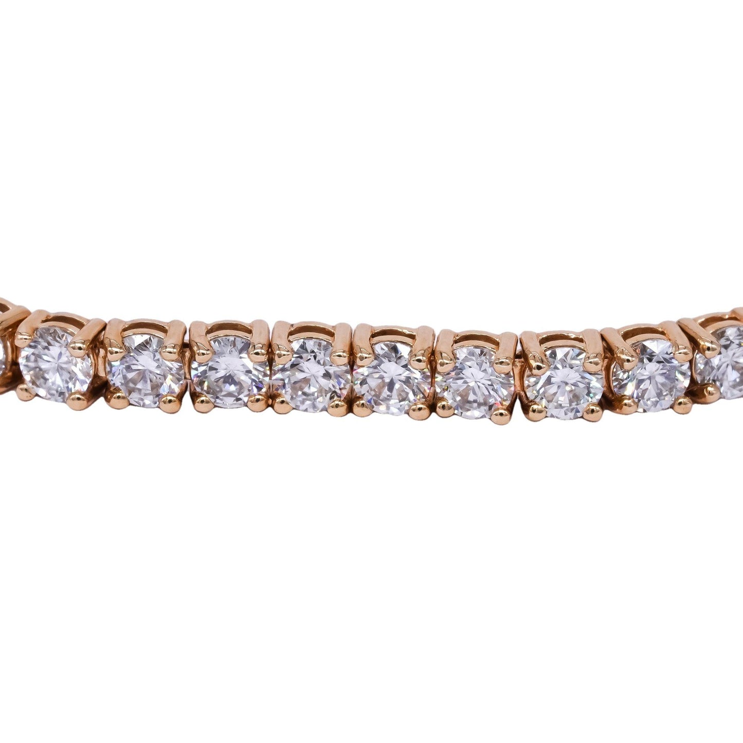 14k yellow gold 8.08CT VS Lab Grown diamond tennis bracelet