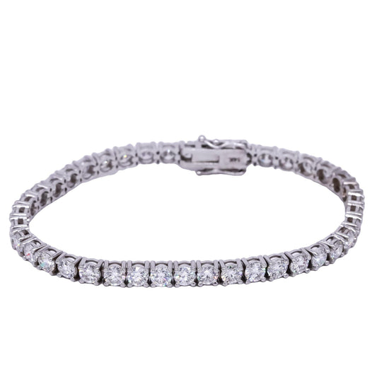 14k white gold jewelry 9.88CT VS Lab Grown diamond tennis bracelet