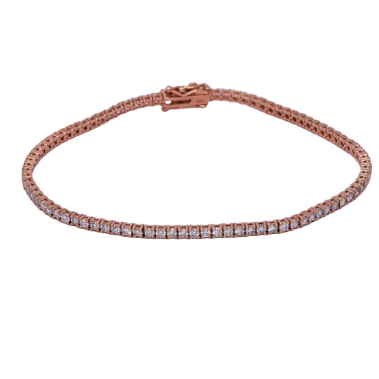 14k rose gold jewelry 2.76CT VS Lab Grown diamond tennis bracelet