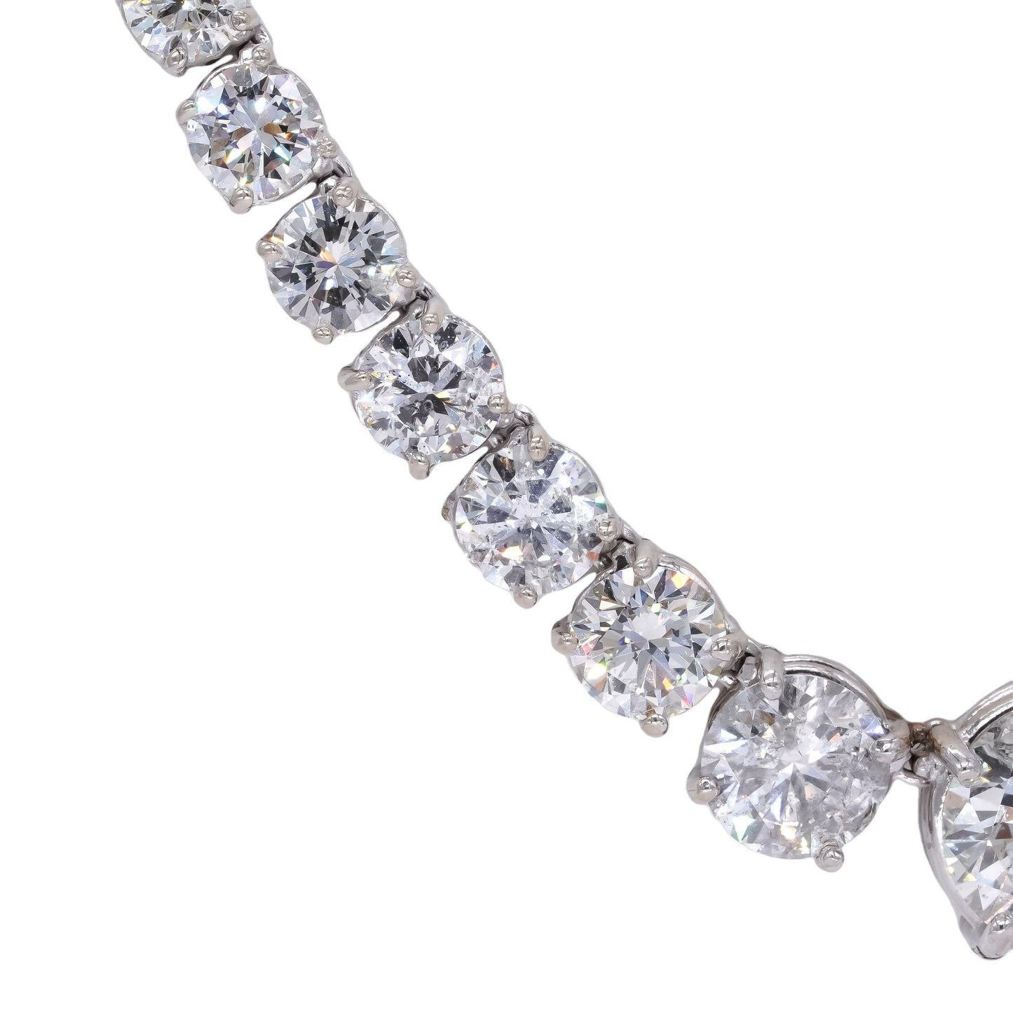 14k White Gold 63.81CT VS Diamond Riviera Necklace $1.825mil. Retail