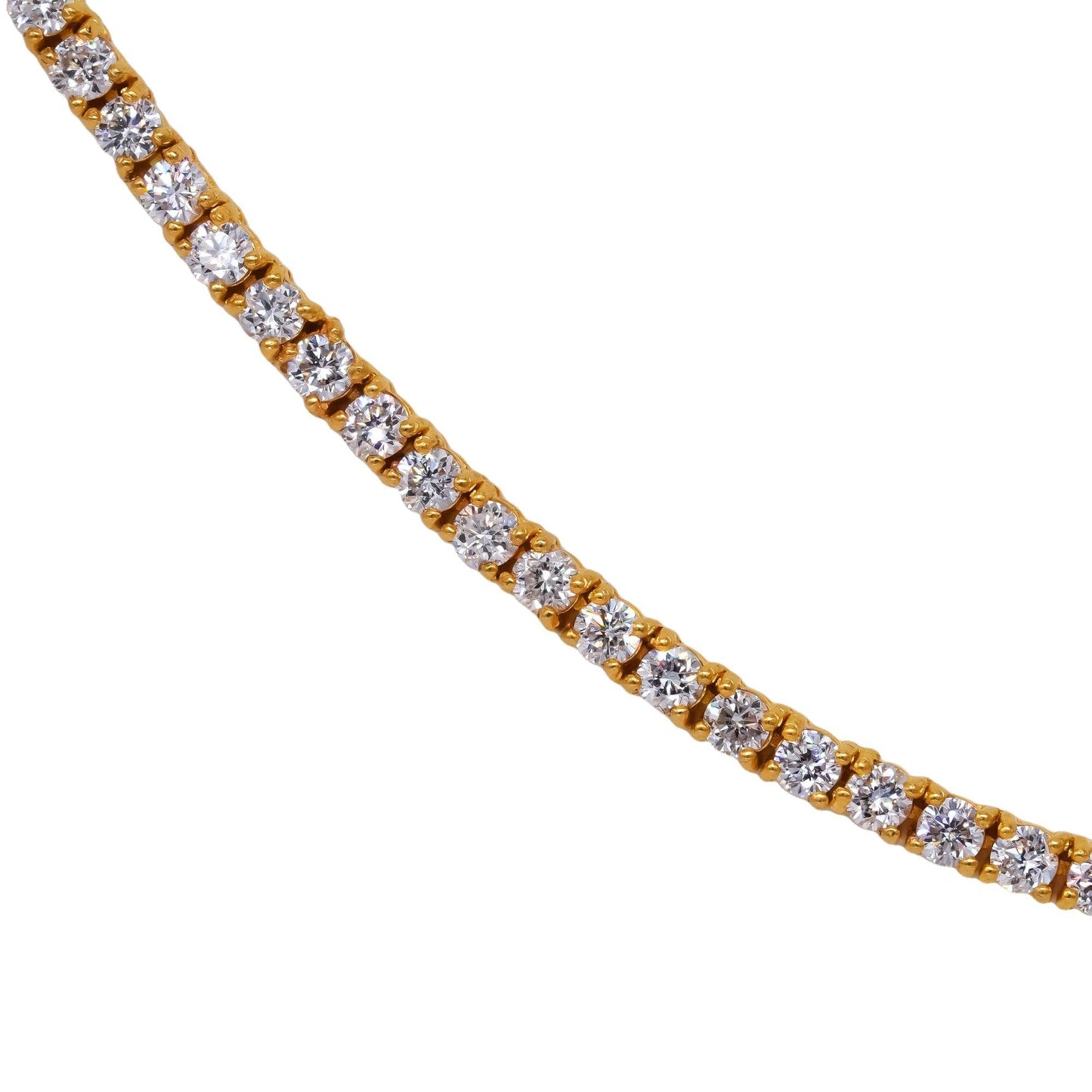 14k yellow gold jewelry 9.98CT VS Lab Grown diamond tennis necklace