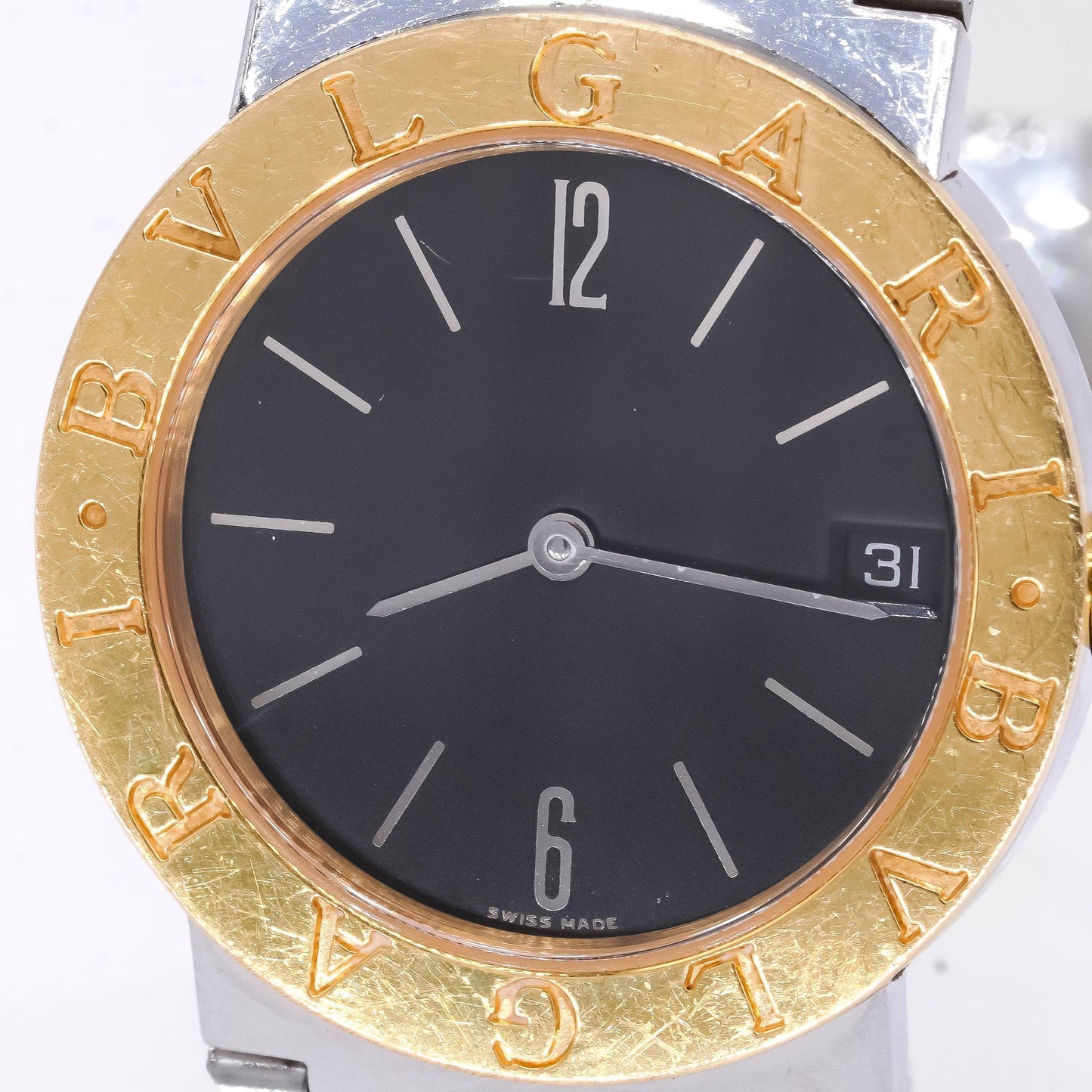 BVLGARI Designer BB30SGD 18k Gold Stainless Steel Quartz Watch