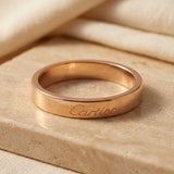 Cartier 18k rose gold 4.0mm wide band ring