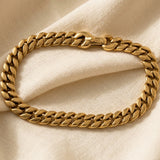 DAVID YURMAN 18k Yellow Gold 8mm Wide Cuban Link Bracelet w/ Box 17,500 Retail