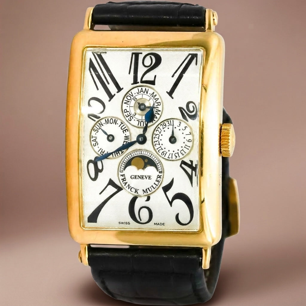 FRANCK MULLER 18k Yellow Gold "Master of Complication" Watch Ref 1200QP AS IS