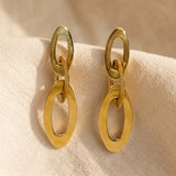 ROBERTO COIN 18k Yellow Gold Chic & Shine Oval Link Drop Earrings