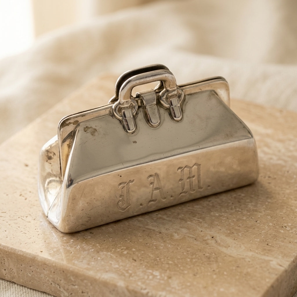 TIFFANY & CO. Sterling Silver Doctor's Bag Pill Box