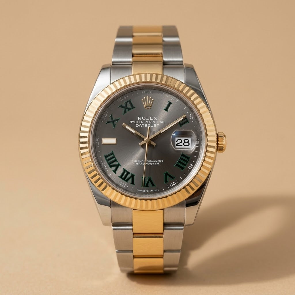 Rolex Datejust 41 two-tone Wimbledon dial watch