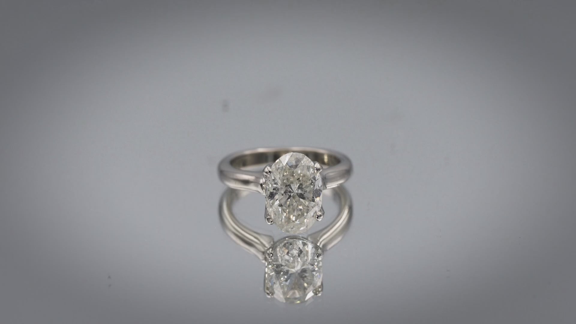 Platinum Oval Cut Diamond Solitaire Engagement Wedding Ring 3.15CT Size 5.5