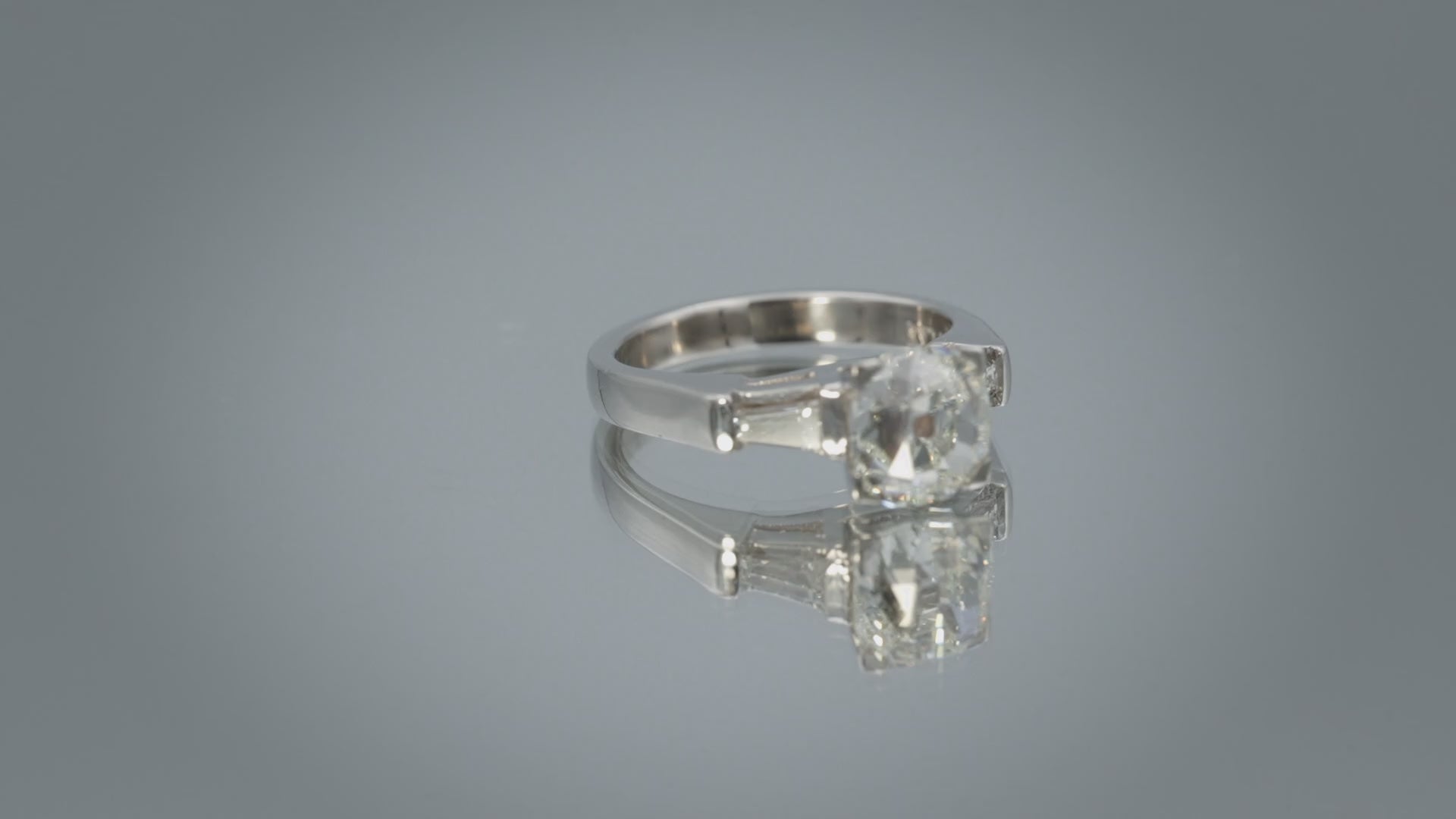 GIA Platinum SI1/J Old Mine Diamond Engagement Ring 2.32CT w/ 2.02CT Center