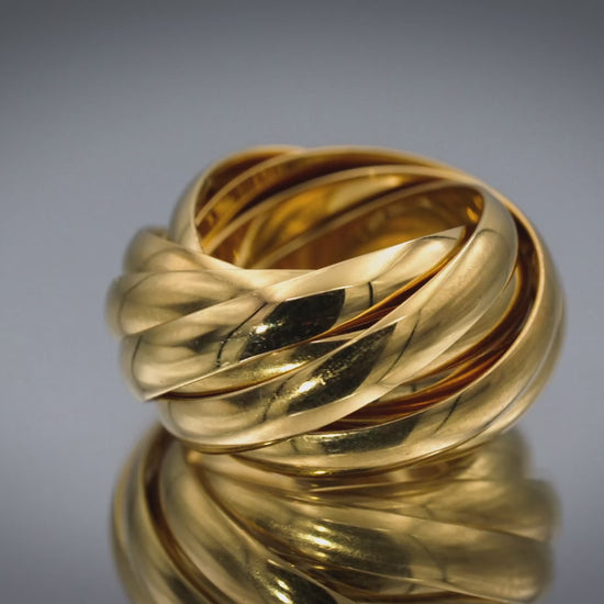 TIFFANY & CO. 18k Yellow Gold Paloma Picasso Melody Collection Rolling Ring 6.25