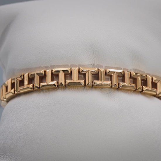 TIFFANY & CO. 18k Rose Gold Tiffany True T Narrow Bracelet 10,000 Retail Value