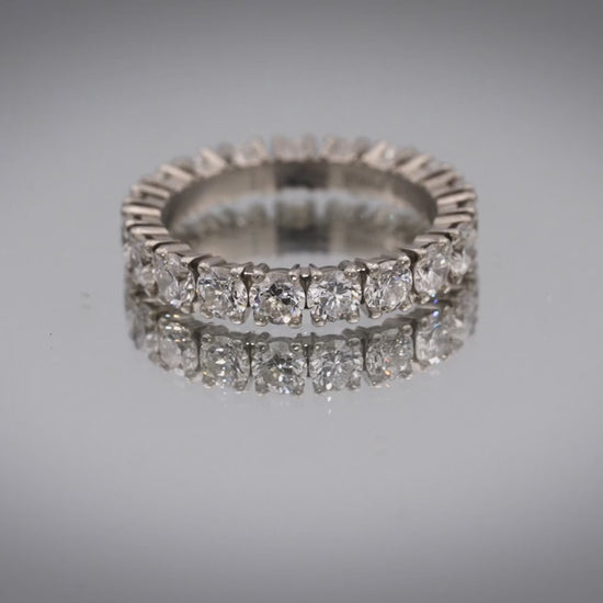 CARTIER Platinum VS Round Diamond Eternity Ring 2.56CT Size 55 - 23,500 Retail